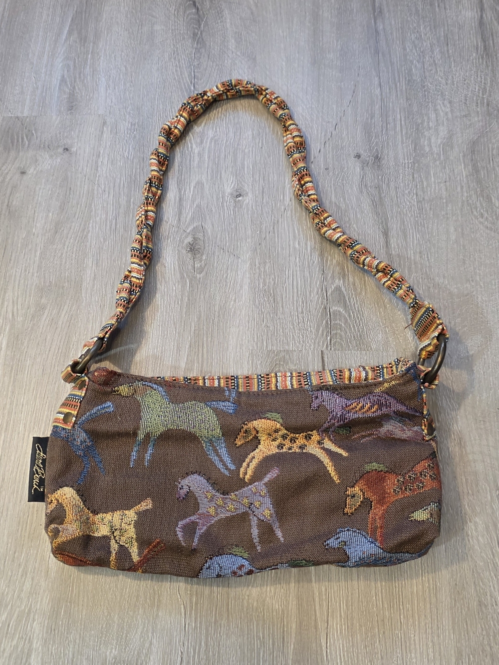 Laurel Burch Dancing Horses Purse 6 X 11 Arsty Equestrian Bohemian